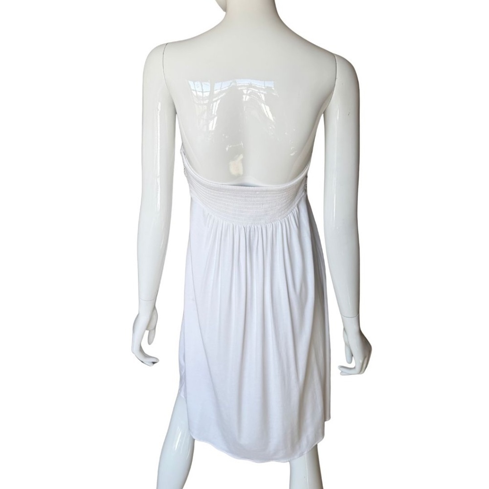 Express White Braided Bandeau Top Knee Length Dress Smocked Back Size Medium NWT - Picture 6 of 6